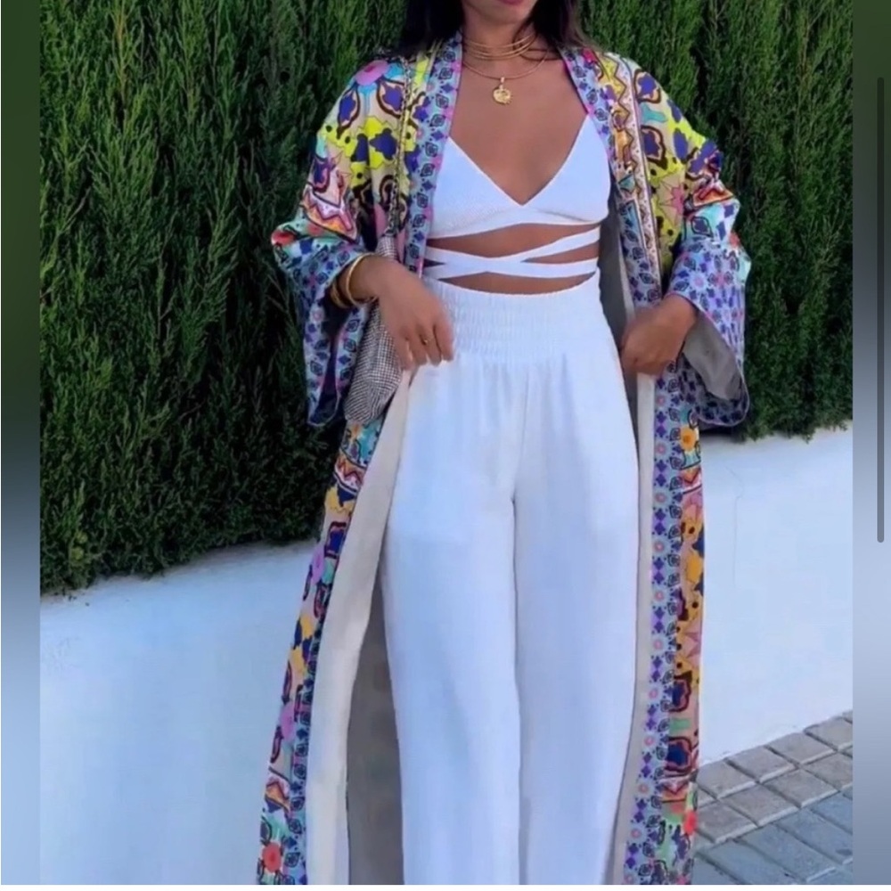 NWT - Zara Printed Kimono - XS/S - Blogger Fave - Picture 4 of 11